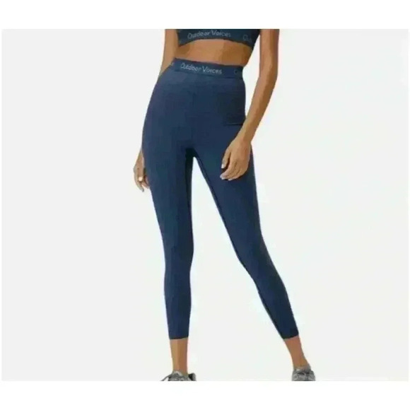 Outdoor Voices Womens Blue Smooth Hi-Rise Leggings, Medium - Picture 1 of 7